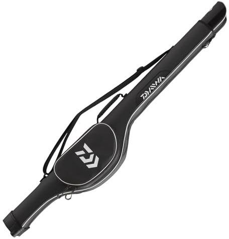 DAIWA Erweiterbare Semi Harte Angelruten Tasche für 1 Angelrute bis zu 165 cm Transportlänge