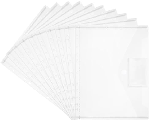 Carehabi 20 Pochette Plastique A4, Pochette Porte Transparente Porte Document avec 11 Trous pour Classification de Stockage de Dossiers