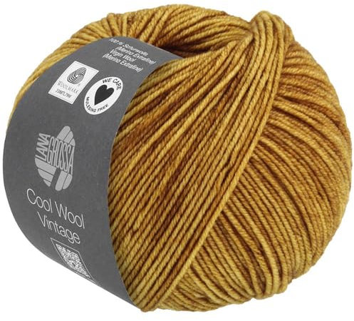 LANA GROSSA Cool Wool Vintage | Merinoklassiker mit Ton-in-Ton Farbeffekt | Handstrickgarn aus 100% Schurwolle (Merino extrafein) | 50g Wolle zum Stricken & Häkeln | 160m Garn FB 7362