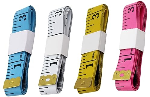 SJJJS 4 Pièces Ruban à Mesurer Souple, Mètres à Ruban de Couture 150cm pour Couture, Couture, Tissu, Bricolage