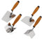 Mivos Set di 4 cazzuole – 2 cazzuole angolari antiruggine 80 x 60 mm – Cazzuola 120 x 128 mm – Cazzuola trapezoidale 160 x 75 mm – Set di mestoli in acciaio inox – Manico morbido – Made in EU