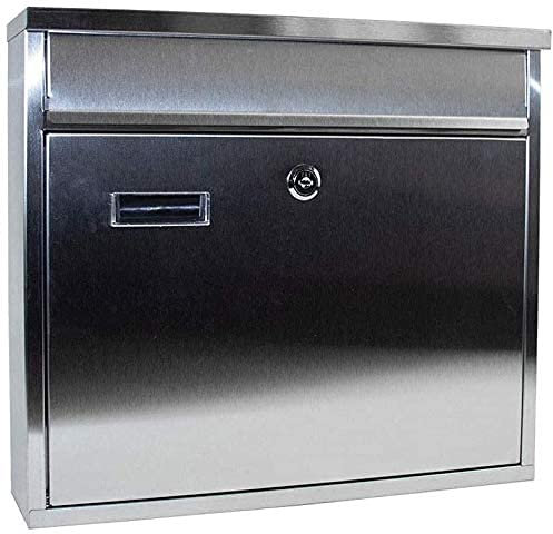 PNAJFUEL Cassetta Postale da Parete Cassetta per Consegna Pacchi Cassetta per Consegna Posta Cassetta Di Sicurezza Cassetta Postale con Serratura Cassetta per Giornali in Acciaio Inox/Sier