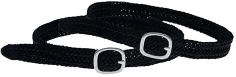 Spur Straps Western – Éperons pour bottes de cowboy | 2 pièces bandes de chaussures de cowboy, bandes flexibles avec boucle sangles de serrage pour compétitions d'entraînement quotidien, Noir , Refer