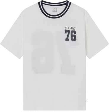 SPRINGFIELD Maverick 76 SS Y Camiseta Gráfica. 100% Algodón Bci, Marfil, S