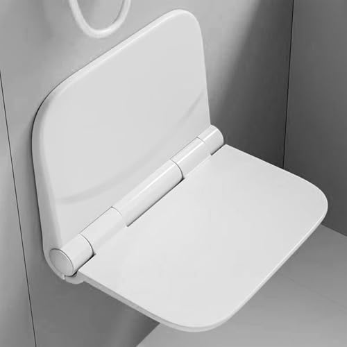 Asiento De Ducha Plegable, Asiento De Ducha Abatible Grueso De Pared Extra Ancho Silla De Ducha Ergonómica De hasta 150kg Taburete Antideslizante para Personas Mayores para Baño Y Dormitorio