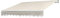 Mendler Alu-Markise HWC-E49, Gelenkarmmarkise Sonnenschutz 2,5x2m - Polyester Creme