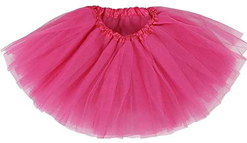 Ruiuzioong Gonna da Donna Teen Tutù Rock Adulti Classica Elastica a 4 Strati di Tulle Tutù Gonna per Travestimento, Balletto, Festa, Danza, Rosa., Taglia unica