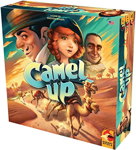 Camel Up (Second Edition) - Exciting Camel-Racing Betting Strategy Game! Fun Family Game for Kids & Adults, Ages 8+, 3-8 Players, 30-45 Minute Playtime, Made by Eggertspiele