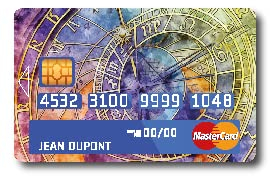 COPPIA Stickersnews - Adesivo da parete per cartina del bancario, con orologio a energia solare, coppia, personalizzando la tua carta di credito