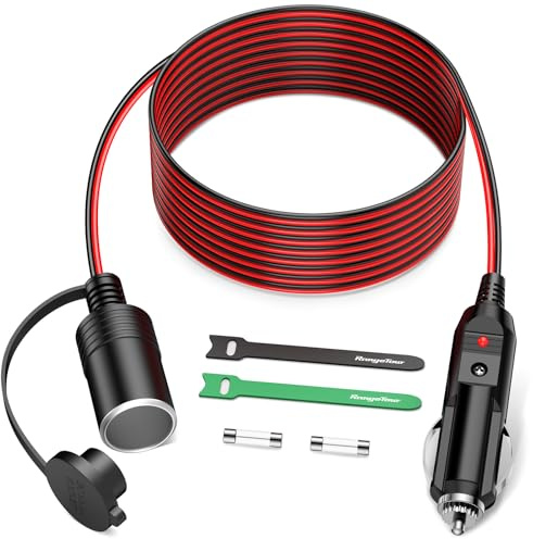 Range Tour Car Cigarette Lighter Extension Socket Cord, 4m/13ft 12-24V 15A