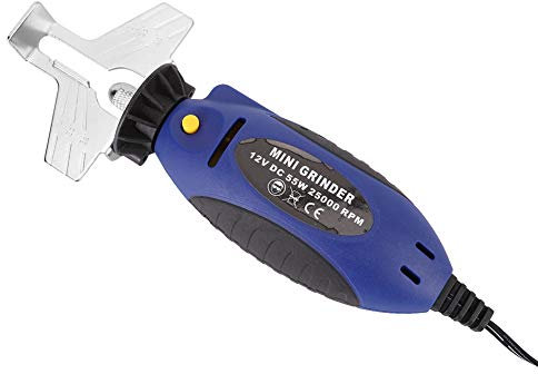 SUPYINI Accesorios Afilador de Motosierra, Mini Afilador de Motosierra de 12 V Máquina Rectificadora de Cadena Eléctrica Amoladora de Archivos de Sierra de Cadena