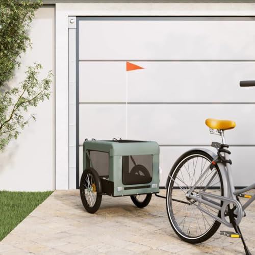 Homgoday Cykelkärra Grå och Svart Oxford och Järn, Möbeldekoration, Inomhus/Utomhusmöbler för Vardagsrum Kontor Model93923