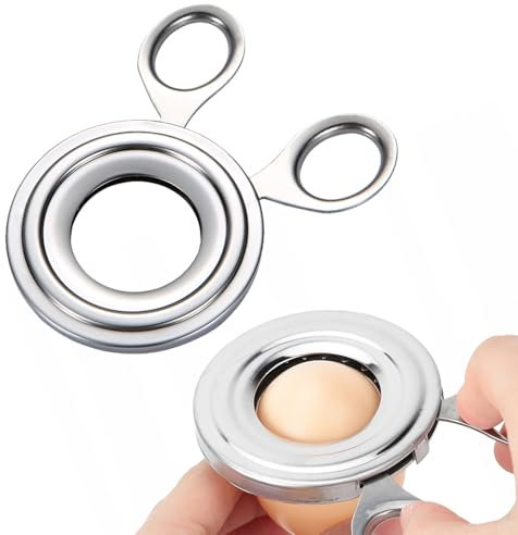 Taglierina per Uova in Acciaio Inossidabile banjiabb, Tagliauovo per Uova Alla Coque, Forbice per Guscio D'uovo Sodo, Tagliauovo in Acciaio Inossidabile Argento
