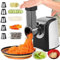 Cortador de verduras eléctrico automático QC-98, rallador de cocina eléctrico con 5 cuchillas cónicas, 150 W, rallador eléctrico con control de un botón
