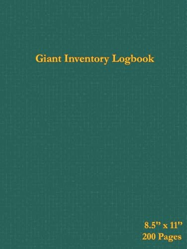 Giant Inventory Logbook: Organize and Manage Efficiently