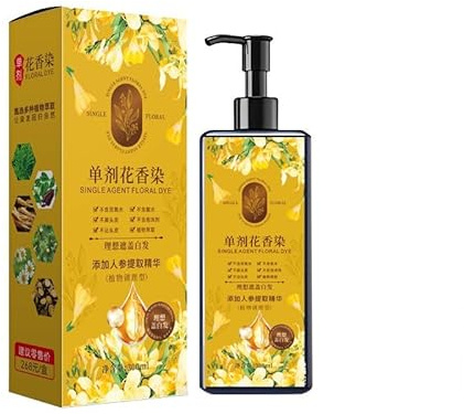 Nourishing Plant-Based Hair Color, Long-Lasting Natural Hair Dye, Plant Based Hair Dye Shampoo, Even And Natural Gray Hair Coverage, Softens and Adds Shine (Black Tea, 300ml)