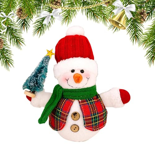 Imtrub Figuras de muñeco de nieve, centro de mesa de iluminación, decoración del hogar de Navidad, para el hogar, invierno, vacaciones, fiesta, mantel, comedor, escritorio, casa, mesa interior