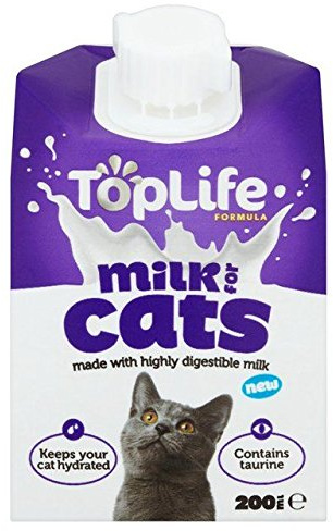 Toplife Lactose Réduit Le Lait De Vache pour Les Chats 200Ml (Lot de 2)