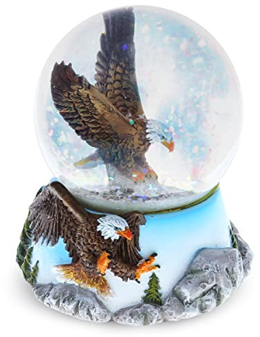 CoTa Global Eagle Snow Globe - Figurine with Sparkling Glitter - 65 mm