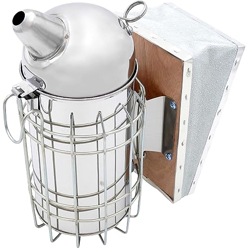 TOLEGANO Smoker aus Edelstahl für Bienen, Bee Hive, Raucher für Bienen, Rauchbläser, Bienenzuchtwerkzeug, Imkereibedarf, Imkerschutz, Imkereiausrüstung