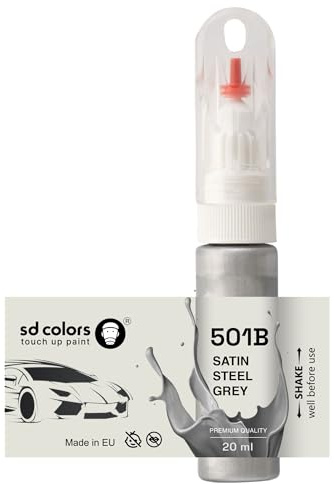 SD COLORS 501B/10B/GF6 - Pennello per ritocchi, 20 ML, colore: Grigio acciaio satinato