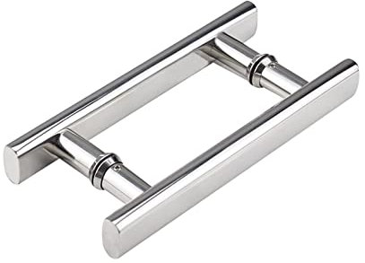 DAMSLY Shower Door Handle Stainless Steel, Polish Chrome Grab Bar Knob Back-to-Back for Bathroom Enclosures Shower Screen Glass Door, Push and Pull Door Handle (Size : 350mm-450mm)