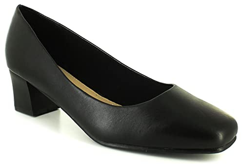 Comfort Plus Carly Womens Court Shoes with Heels Perfect for Work Occasion wear or Evenings Out on The Town - Stylish and a Comfortable Ladies Shoes Black 9 UK