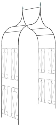 ShGaxin Arcos de jardín para Plantas trepadoras Verde Oscuro, Arco Jardin Exterior, Rosal Trepador, Arco Boda, Arco para Plantas Trepadoras, Arco Flores