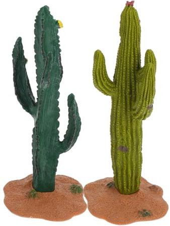 HOODANCOS 2pezzi Cactus Artificiali Decorativi Piante Grasse Faux Per Ufficio e Casa Decorazione Da Tavolo Resistente Senza Manutenzione e Facili Da Pulire