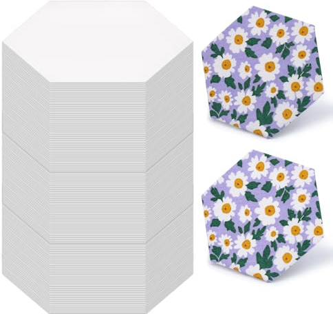 Easusy 300 Count Paper Piecing Paper for Quilting, Hexagon Quilting Templates, 1.5 Inch Patchwork Templates for Quilting, Sewing, Handmade Craft