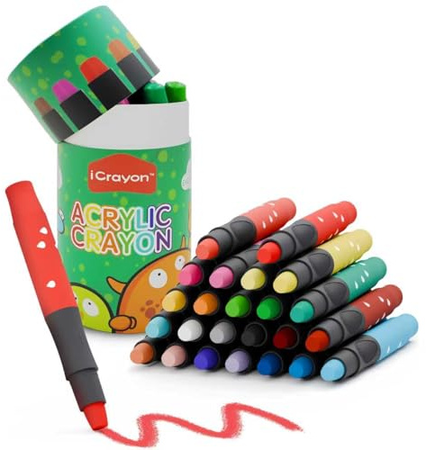 24 Colors Twist Crayons for Toddlers, Silky Travel Crayons for Indoor and Outdoor, Non-Toxic, Quick Drying, Washable, No Mess Coloring Gifts for Boys and Girls