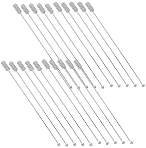 Cabilock Broches de Alfiler Metálicos con Bola 90 MM 40 Piezas 2 Paquetes para Ramilletes Manualidades y Prendedores Imperdibles Seguros para Bufandas Suéteres y Trajes