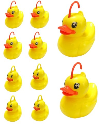 Duck Fishing Toy With Hook - Interactive Duck Catching Pond Bath Boys, 10 Pieces Floating Water Toy, Summer Figures Bath Toys for Children, Birthday Party
