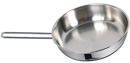 padella con manico lungo in acciaio inox 18/10 con triplo fondo cm 16 made in italy