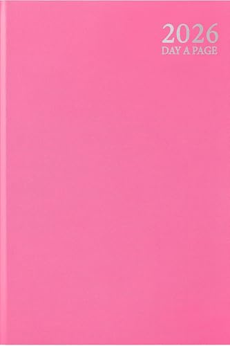 1ABOVE Agenda 2024 di alta qualità, formato A4, con copertina rigida e nastro segnalibro, per affari, ufficio, casa, appuntamenti, colore pastello (rosa)