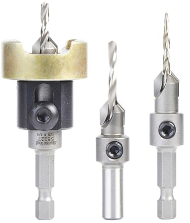 Amana Tool Carbide Tipped Countersink Drill Bit with, Ball Bearing Set, AMS-621, 3-Pc