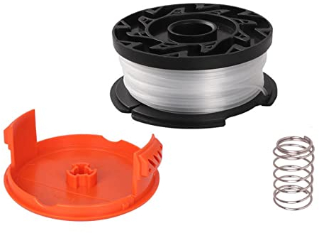 Filo Decespugliatore,Bobine Portafilo per Tagliabordi Black e Decker,Bobina per Decespugliatore Black e Decker,Fili per Tagliaerba Rocchetto Filo Bobina,con Copri Bobina e Molla,1 Set