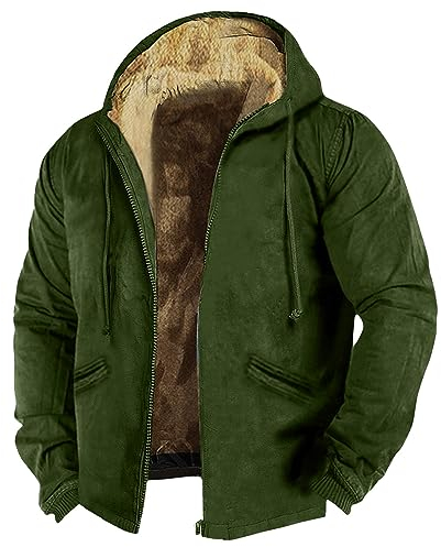 KONG JIMFAN Sweatjacke Herren Funktionsshirt Herren Fahrradponcho Ski Jacket Herren Feldjacke Herren Sakko Herren Schwarz Fahrrad Jacke Umlegekragen Jacket Hardshelljacke Herren(Army Green,XL)