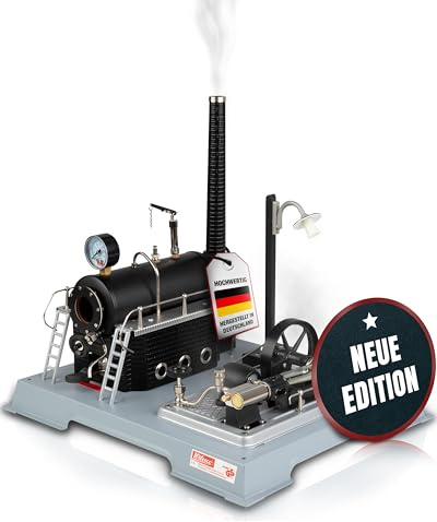 Wilesco Vaporizador D18-500 cm³ Caldera con linterna dinamo - Motor de alta calidad para adultos y niños - Potente máquina de vapor 350 x 290 x 320 mm