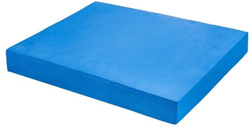 Cuscino per esercizi di stabilità, in schiuma, per esercizi di equilibrio, terapia yoga, danza, allenamento dell'equilibrio, pilates e fitness (blu, XL (50 x 40 x 6 cm)