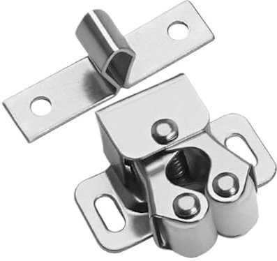 Pestillo de acero inoxidable para gabinete, cierre de puerta con resorte, cierre de doble rodillo para muebles, armario y armario, hebilla de puerta de succión segura para cocina, dormitorio,