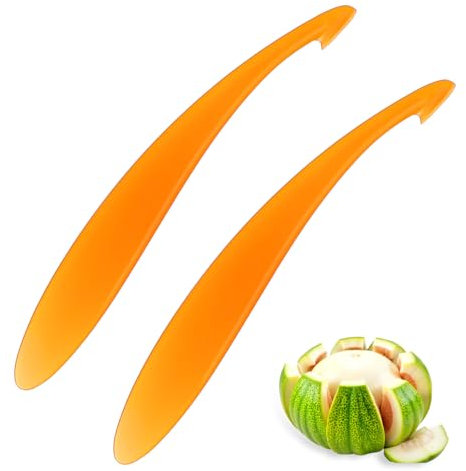 oruola 2pcs Orange Peeler,Orange Peeler Tool,Plastic Long-Handle Speed Peelers,Durable and Lightweight Citrus Peelers for Easy Fruit Peeling