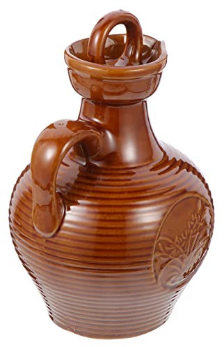Holibanna Brocca Di Vino in Ceramica Vintage 500 Ml Contenitore Per Vino Portatile Rilievo 3d Per La Casa e Ristorante