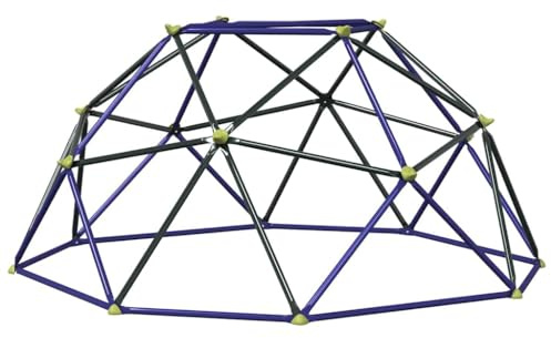 vidaXL Dome da Arrampicata Blu Acciaio, Struttura d'arrampicata per Giardino e terrazza, Resistente, Contro i Raggi UV, Impermeabile, Cupola d'arrampicata all'aperto per i Giochi dei Bambini