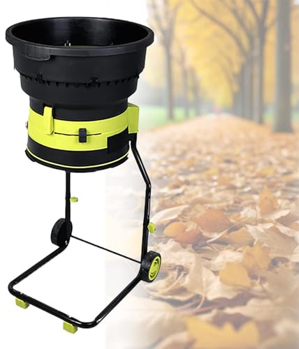 LwiftGal Leaf Mulcher Compost Shredder,2500w Garden Electric Defoliator Compost Shredder, with Wheels & Storage Bags, 8000 RPM Electric Chipper for Yard Cleaning 60mpowercord