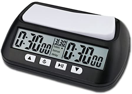 Goshyda Reloj de Ajedrez Temporizador de Ajedrez Digital, Temporizador de Juego con Función de Alarma Audible
