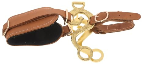 BESPORTBLE Brida de Entrenamiento para Caballos Ajustable sin Bocado de Pu Brida Ligera para Montar Caballo para Entrenamiento y Competición de Saltos
