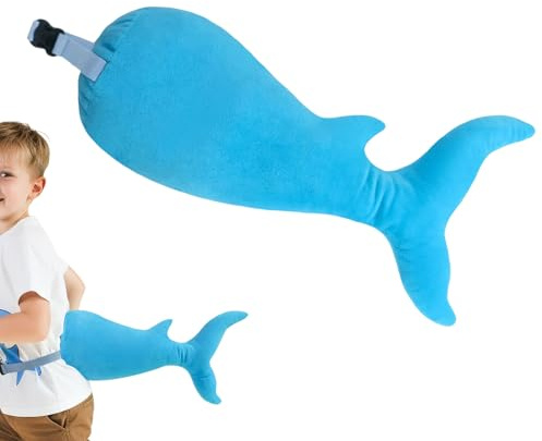 Nevalerra Costume da coda di squalo per bambini, design a coda di squalo, in peluche, per travestimenti, opere teatrali, attività di gioco di ruolo