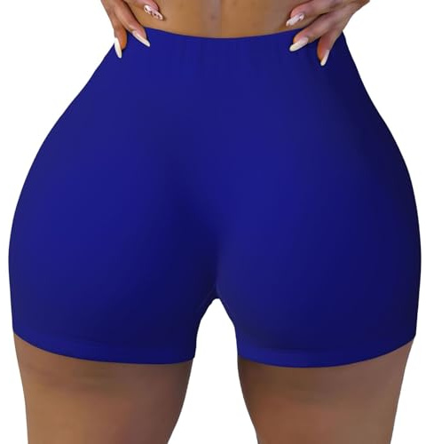 Short de Sport Bleu Marine pour Femme, idéal pour Le Yoga, Le vélo et la Salle de Sport.