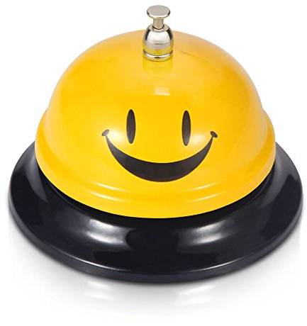 Comsmart Call Bell, Service Bell for the Porter Kitchen Restaurant Bar Classic Concierge Hotel Use(3.35 Inch Diameter) (Yellow)